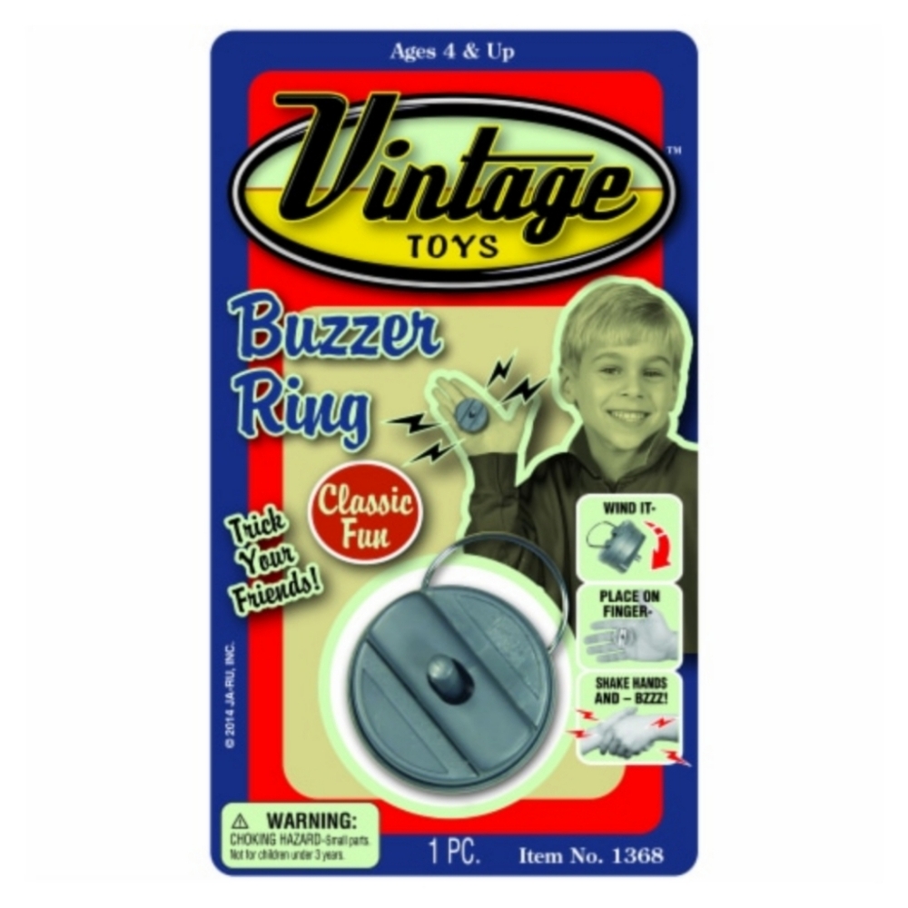 NEW Vintage Toys Buzzer Shock Ring Joke Gags Prank White Elephant Dirty Santa